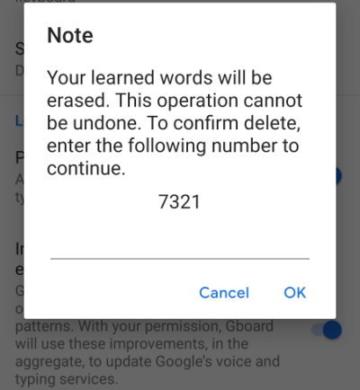 Cómo eliminar palabras aprendidas de un teclado en Android