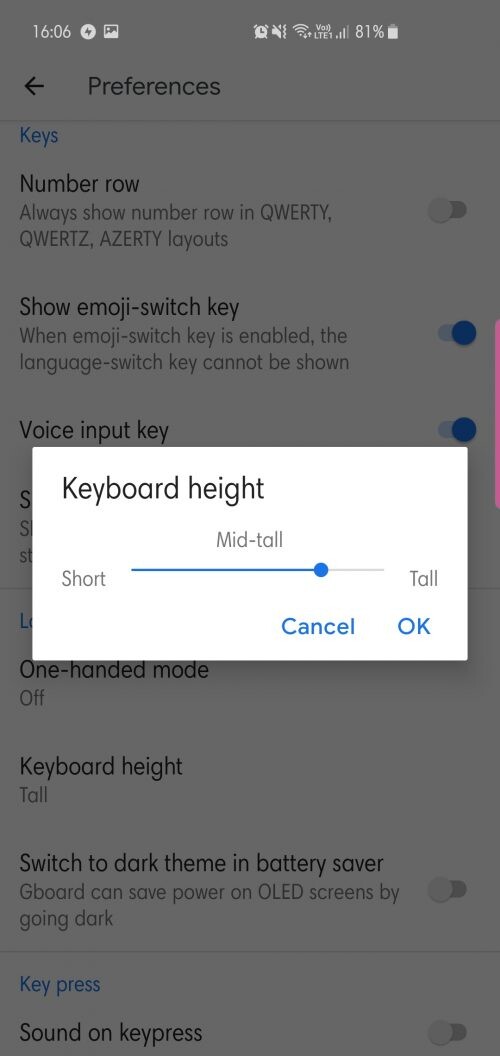 Cómo cambiar el tamaño del teclado de su teléfono Android