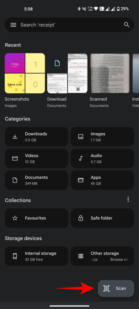 Cómo escanear documentos y guardarlos como PDF usando la aplicación Google Files