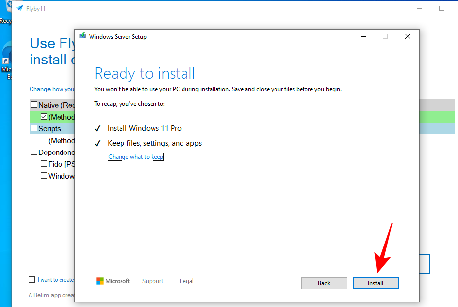 Cómo usar Flyby11 para forzar la instalación de la actualización de Windows 11 en una PC con Windows 10 con hardware no compatible